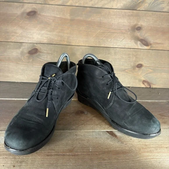 dansko joy womens size 38 shoes black leather comfort chukka boots - Picture 3 of 8